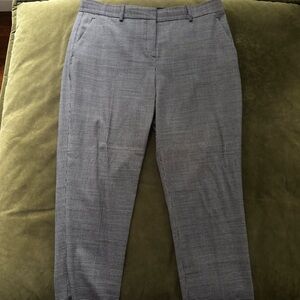 Theory Houndstooth Wool Blend Trousers Sz 10